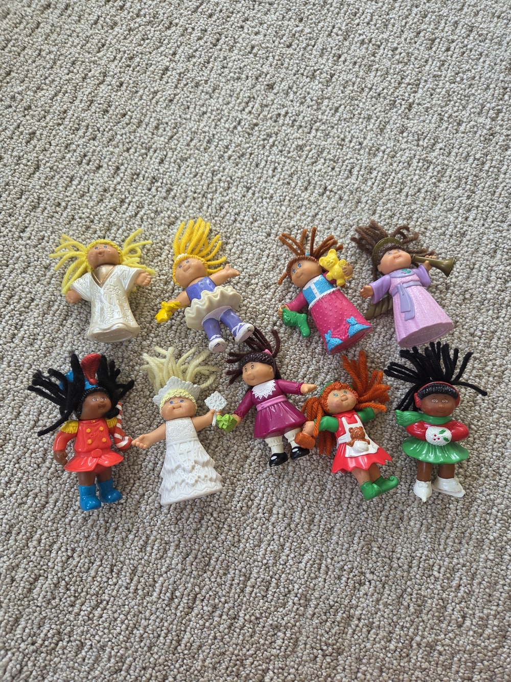 Vintage 1994 Cabbage Patch Kids PVC Mini Figures Lot of 9